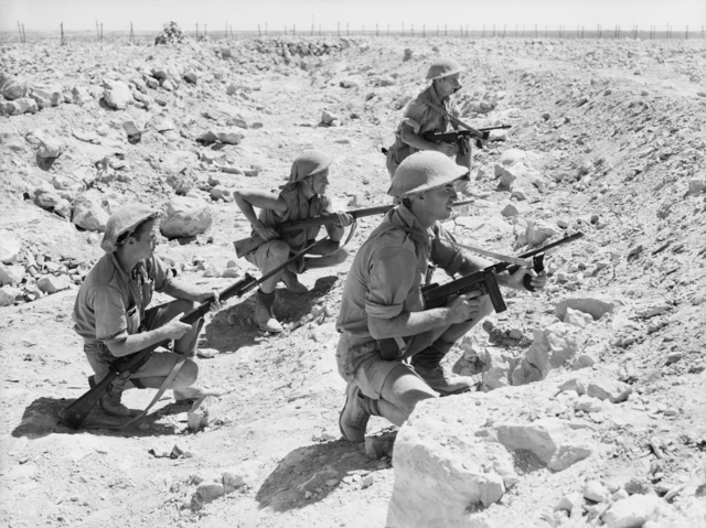 A patrol from the 2/13th Infantry Battalion at Tobruk